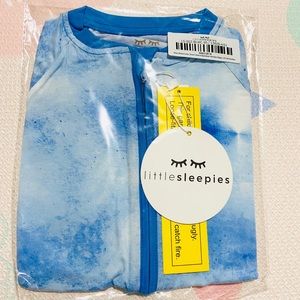 SOLD Little sleepies blue watercolor shortie 12-18 month
